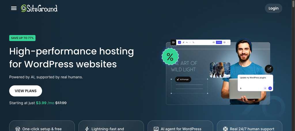 siteground wordpress hosting