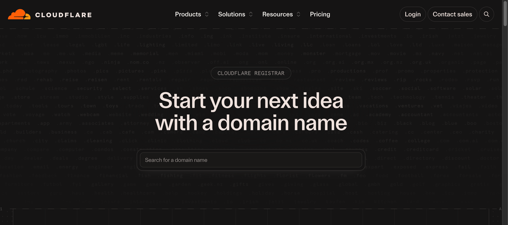 cloudflare domain registrar