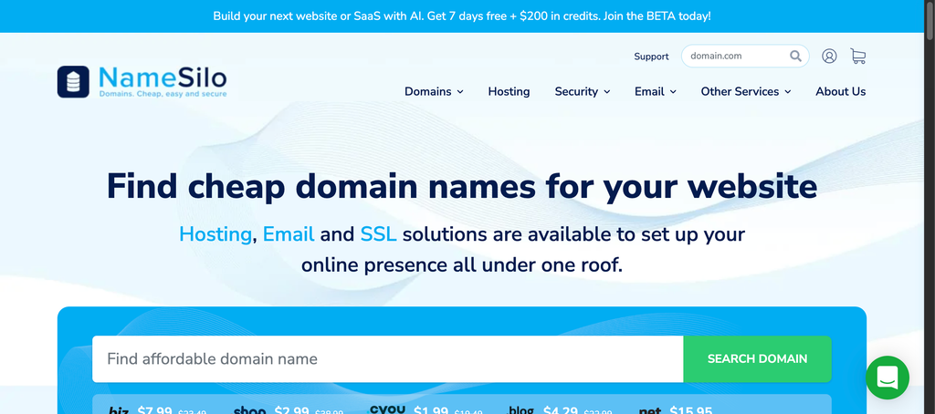 namesilo domain registrar
