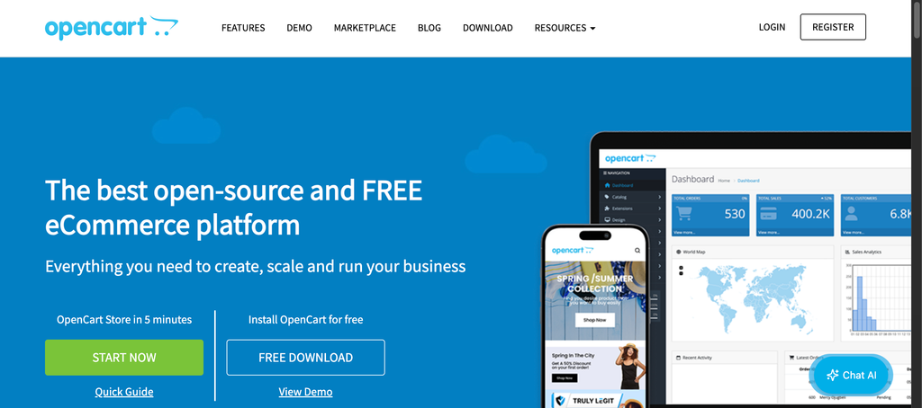 opencart ecommerce platform