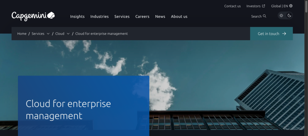 Capgemini cloud services