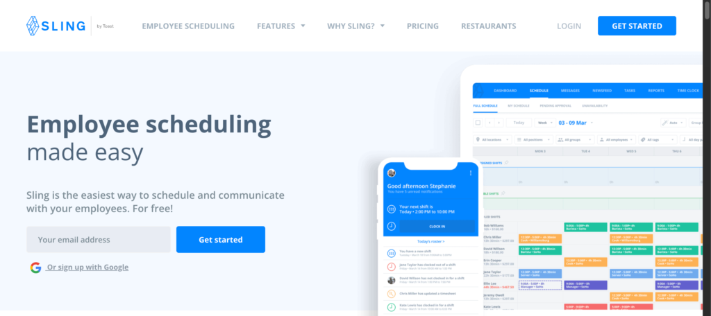 getsling employee scheduling app