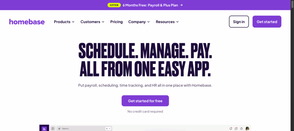 homebase employee scheduling app