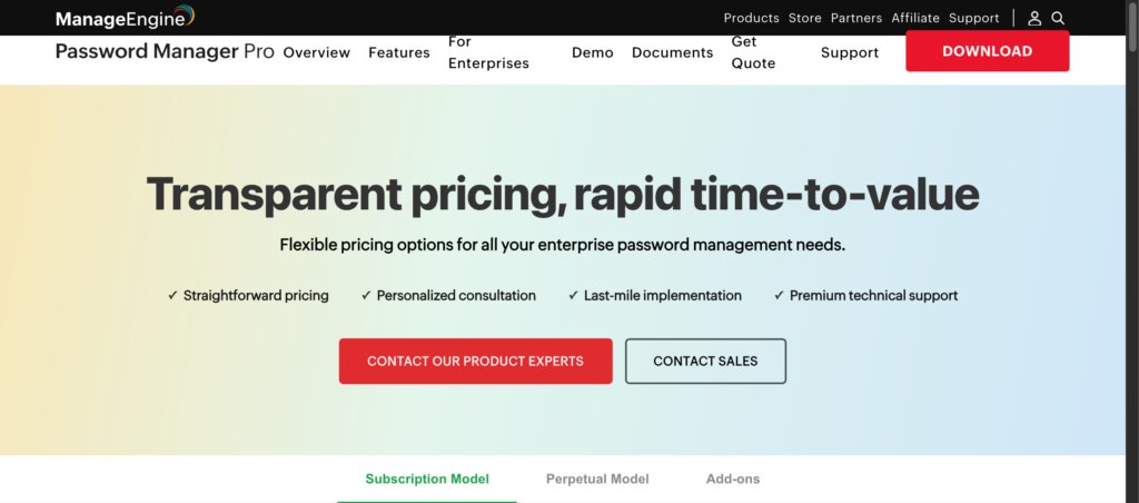 manage engine password manager