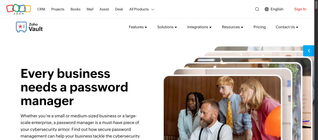 zoho password manager